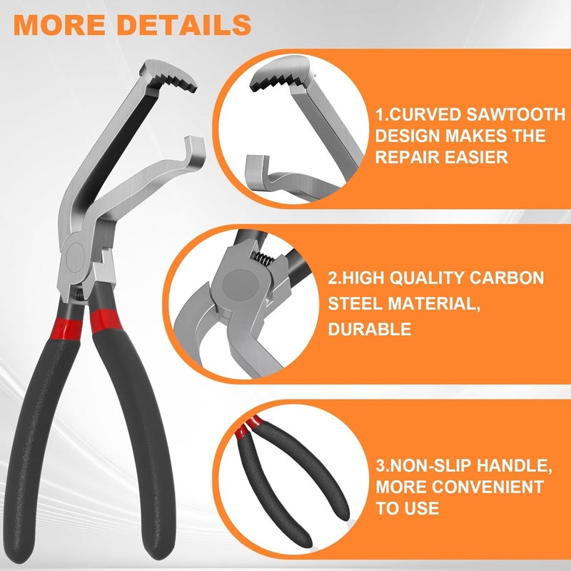 Guweta Electrical Disconnect Pliers 37980 60Degree Automotive Electrical Connector Disconnect Pliers Separator Long Spark Plug Disassembly Pliers Fuel Line Disconnect Remove Tool Pliers - Image 4